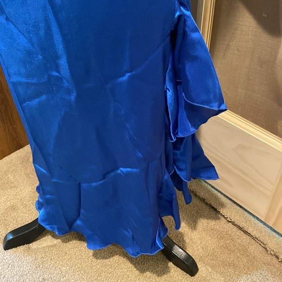 Vintage Lady Cameo Royal Blue Chemise / Nightgown, M - Picture 4 of 4